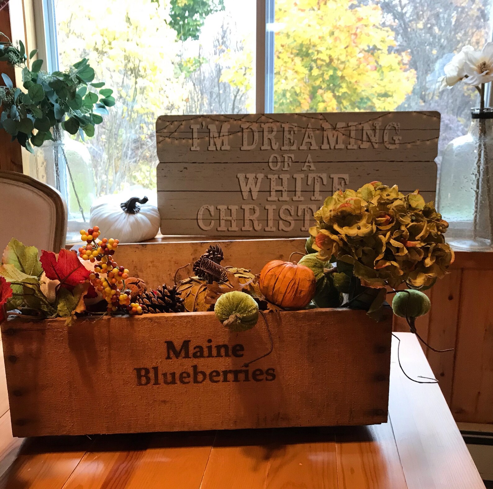 Antique Maine Blueberry Crate Decorative rustic wooden box Etsy