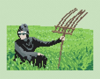 David Rose in Field Schitt's Creek Cross Stitch Pattern