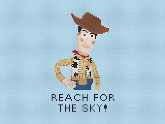Toy Story Woody Reach for the Sky Cross Stitch Pattern | Etsy