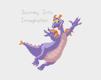 Figment Imagination Mascot Cross Stitch Pattern