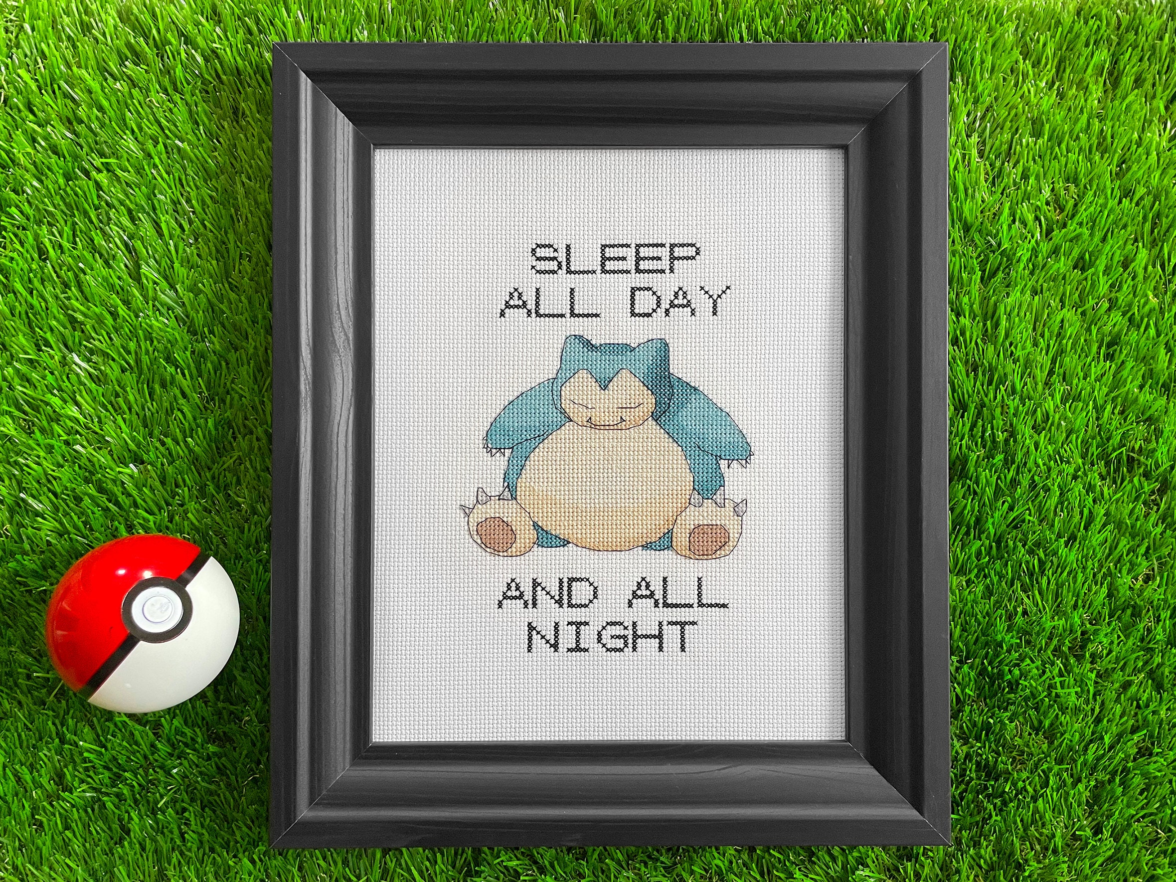 Snorlax Heart - Pokemon - Cross Stitch Kit – Stitch To The Past