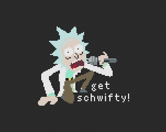 Rick and Morty Get Schwifty Cross Stitch Pattern