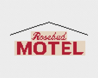 ローズバッド モーテル サイン シッツ クリーク クロスステッチ パターン