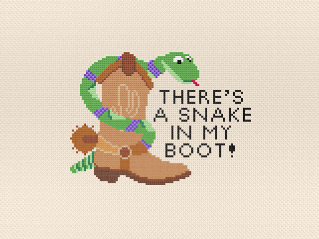 Toy Story There's a Snake in My Boot Cross Stitch Pattern - Etsy