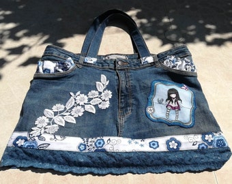 bolsa de jeans reciclados