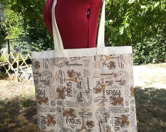 Sac tote bag motifs Paris