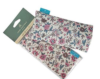 Zippered 8 x 5 clutchwristlet licensecredit cardscash etc fits newer 9+ phones Riley Blake Fairy Edith Wildflowers with mint lining