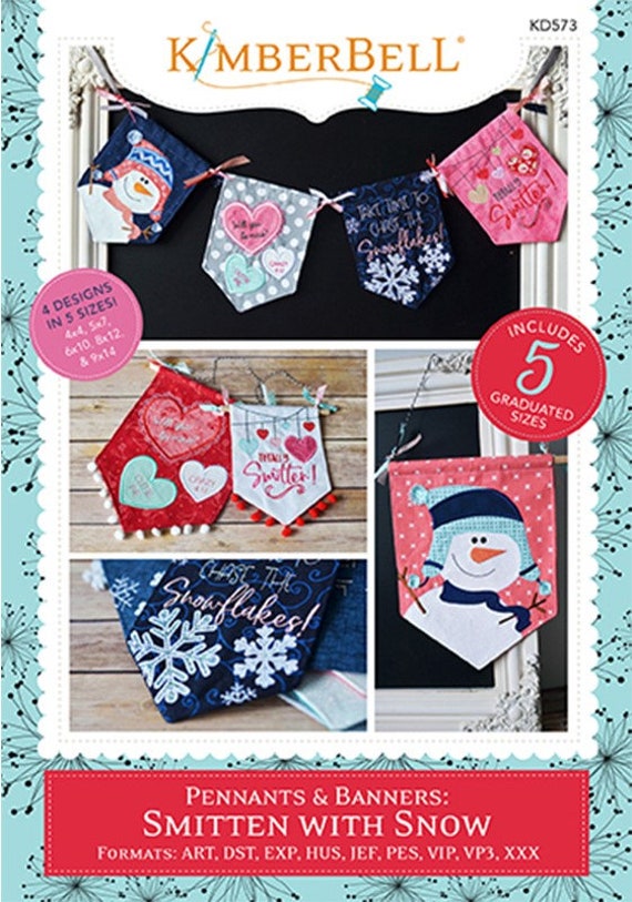 Kimberbell Pennants & Banners Smitten with Snow Machine Etsy
