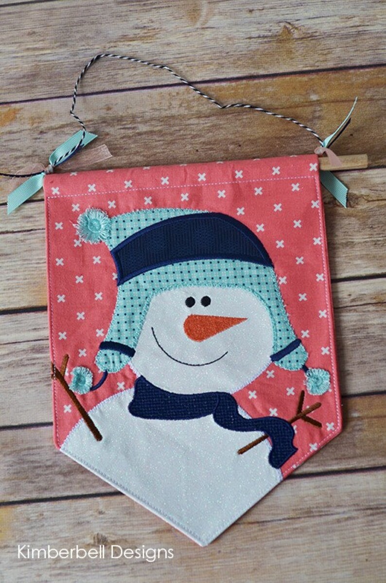 Kimberbell Pennants & Banners Smitten with Snow Machine Etsy