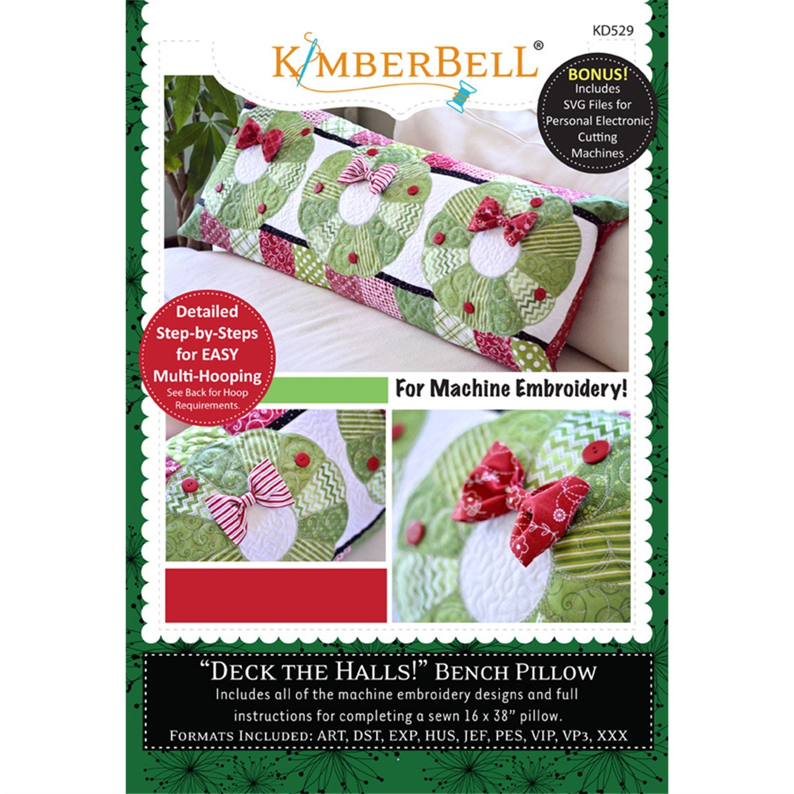 Kimberbell Deck the Halls Bench Pillow Pattern Etsy UK