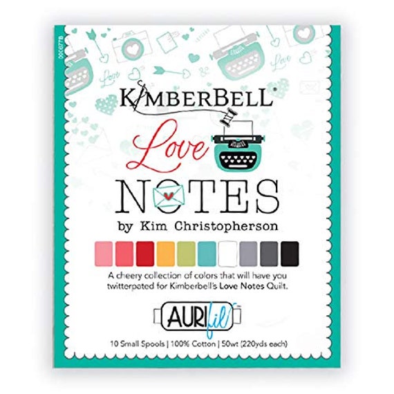 Kimberbell Designs Love Notes Mystery Quilt Thread Set by Aurifil (KC50LN10)