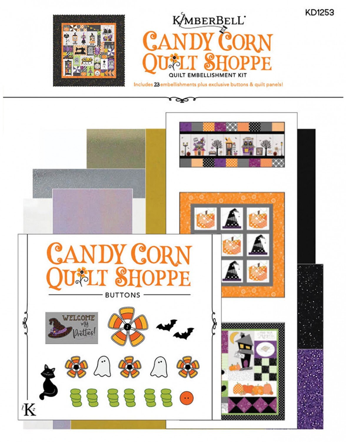 Kimberbell Candy Corn Quilt Shoppe Embellishment Kit (KDKB1253) -