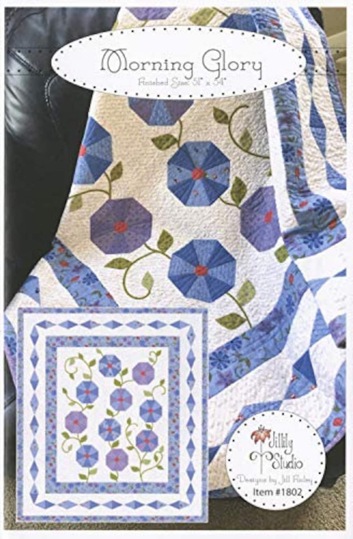 Jillily Studio Quilt Pattern Morning Glory Finished Project Etsy