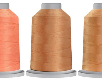 Peach Hab+Dash Glide 40wt Trilobal Polyester Thread 1100yd Spool Designer Curated Colors: Tango, Coral, Peach, Strawberry Blonde, Cream