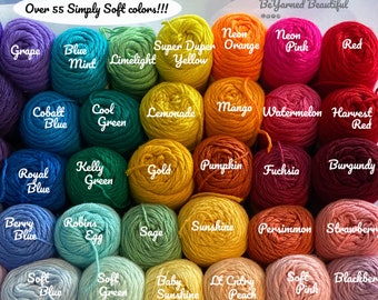 Save w/combined shipping! Caron Simply Soft Yarn; 6oz/315 yd (Heather 5oz/250yd) worsted acrylic #4, baby soft! low & fast ship!