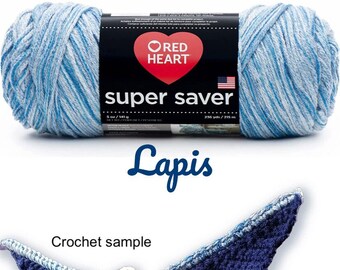 Red Heart Super Saver Ombre Yarn (True Blue)