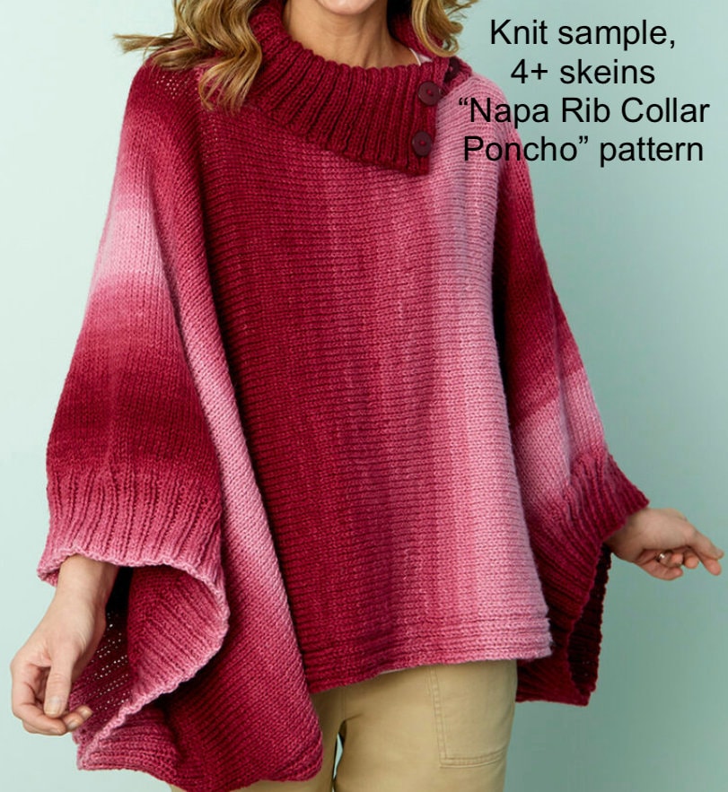 Acrylic Yarn Crochet Knitting Ombre Yarn 3.5 Oz, Yarn for  Knitting/Crocheting Scarf Hats Sweaters Blankets (Plateau Red)