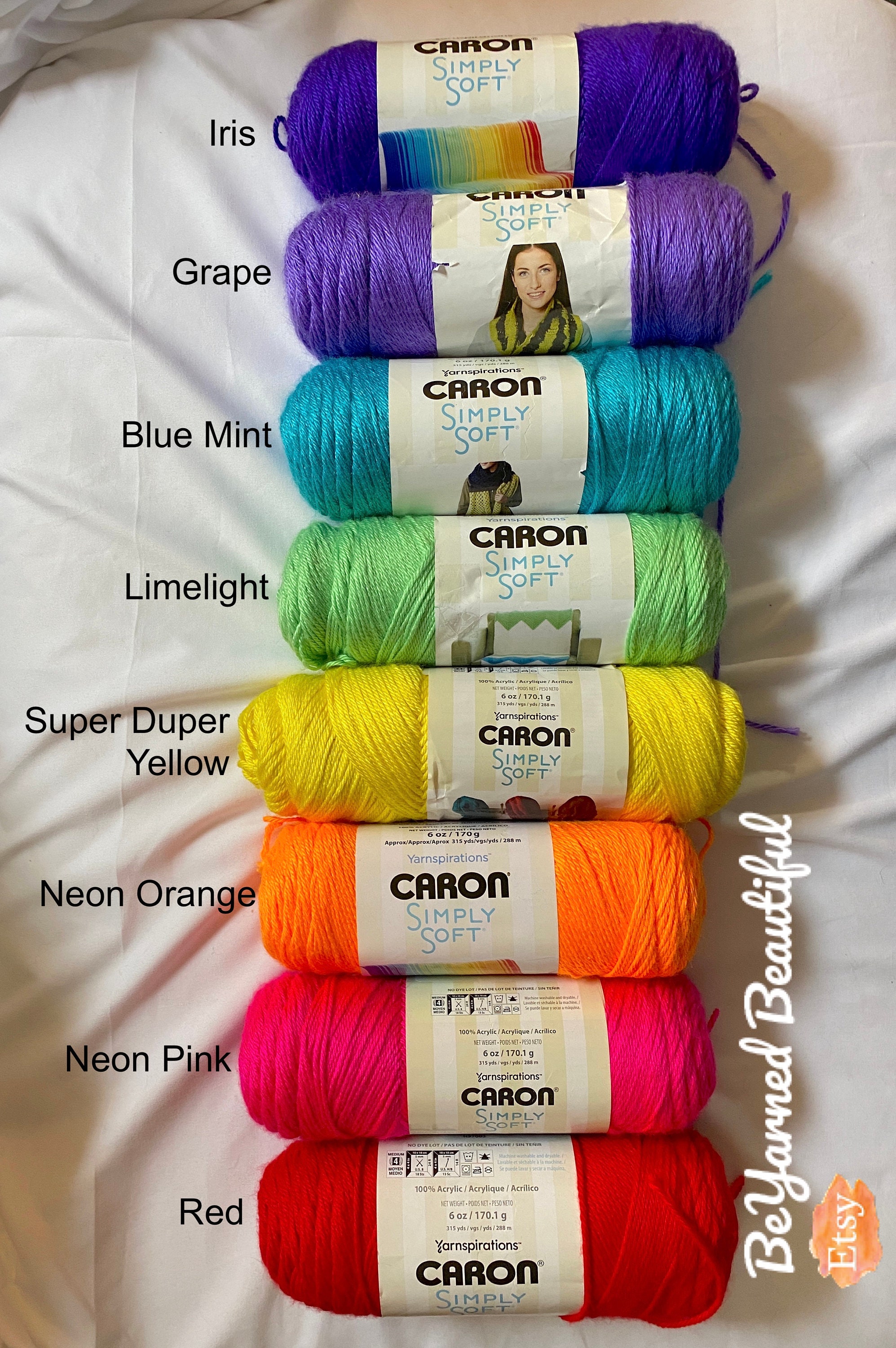 Yarnspirations Caron Simply Soft Yarn 2-Skeins, 6oz, Acrylic, #4