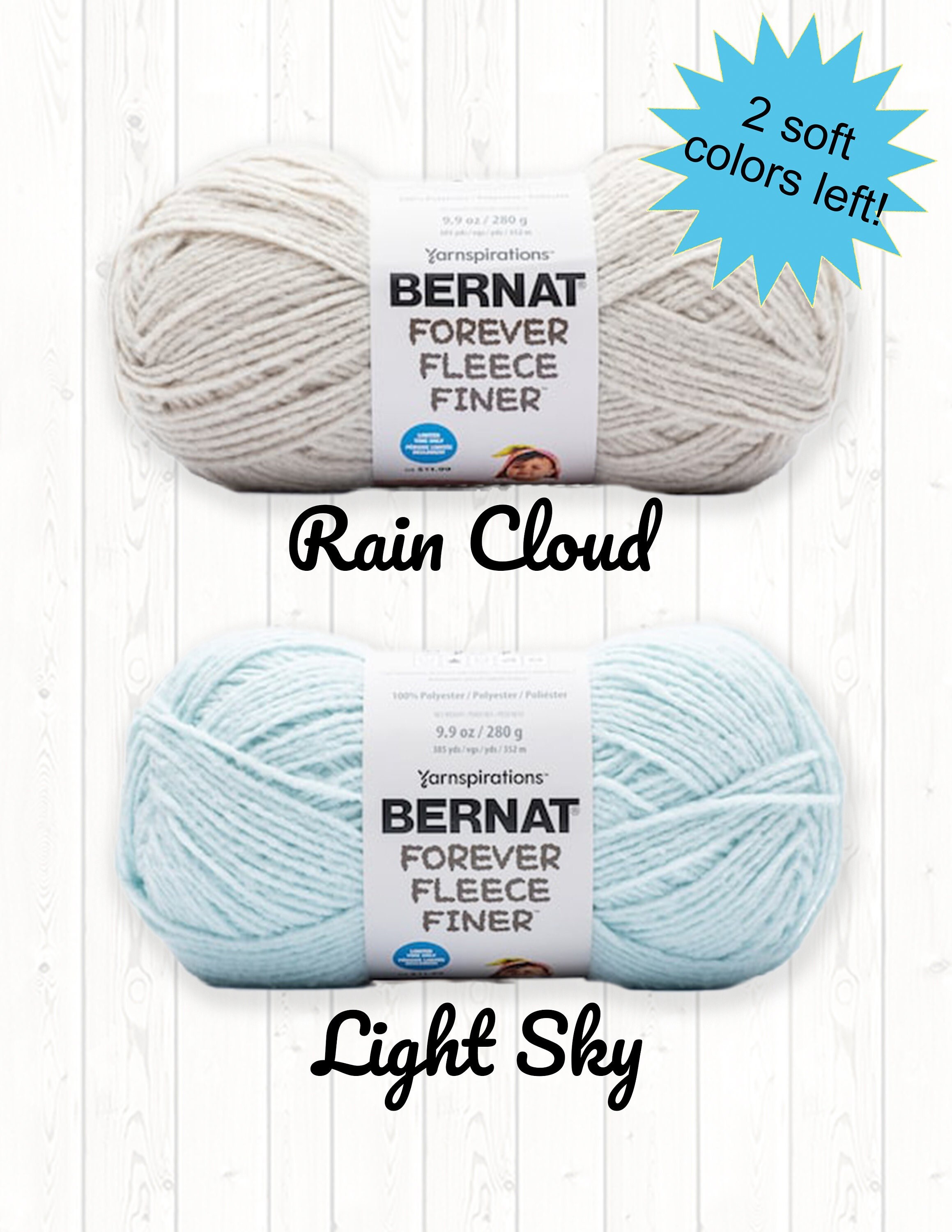 Bernat Forever Fleece Finer Yarn 5 Bulky 100% Polyester - Etsy