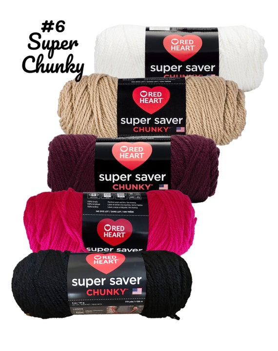 Red Heart Yarn Select Color 6 Super Bulky - Etsy