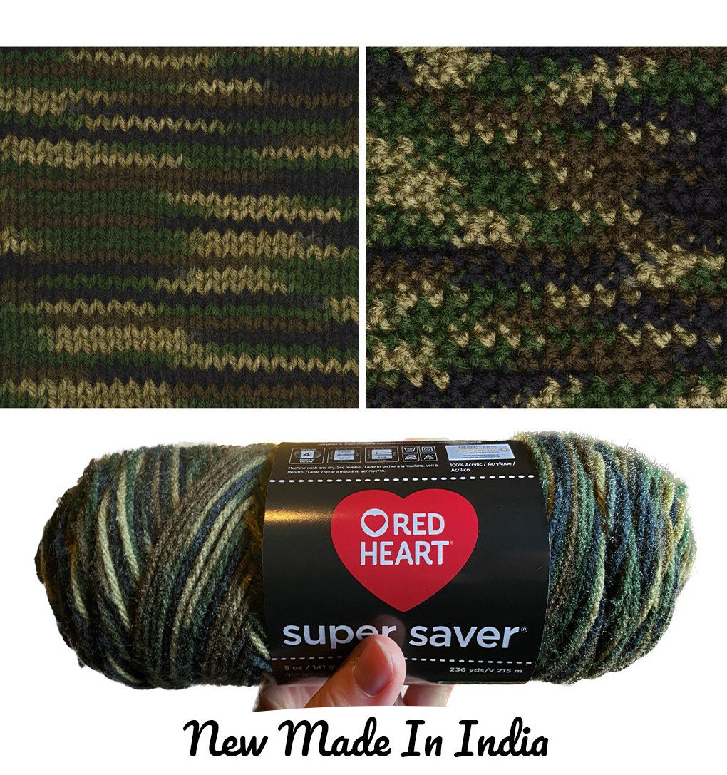 RED HEART Super Saver Yarn, 2 Heather Gray & 1 Black New 244 yds