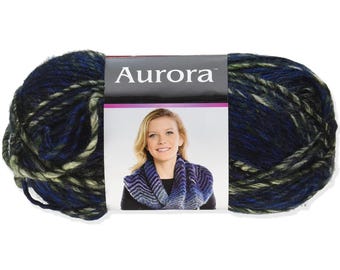 HOT seller! Tornado colorway, Premier Aurora Yarn, #4 worsted weight, self-striping marl, mach wash, soft acrylic, 3.5oz; low & fast ship!