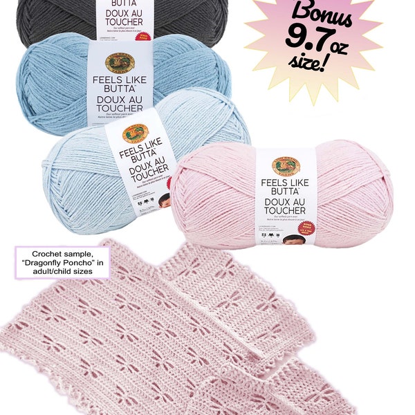 Destash sale! Bonus Bundle size! Lion Brand Feels Like Butta yarn, discontinued large size, soft baby, cancer patient yarn, 9.7 oz, 590 yds