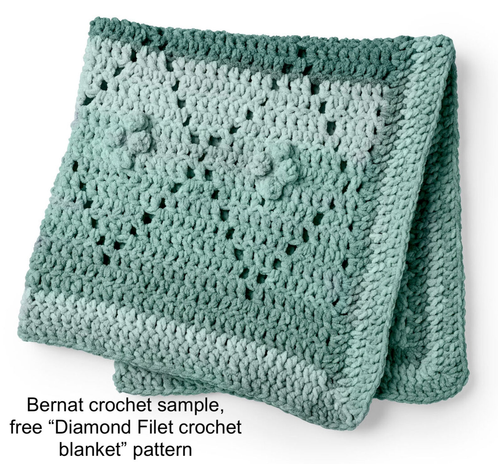 Misty Jungle Green Bernat Baby Blanket Dappled Yarn 10.5 Etsy