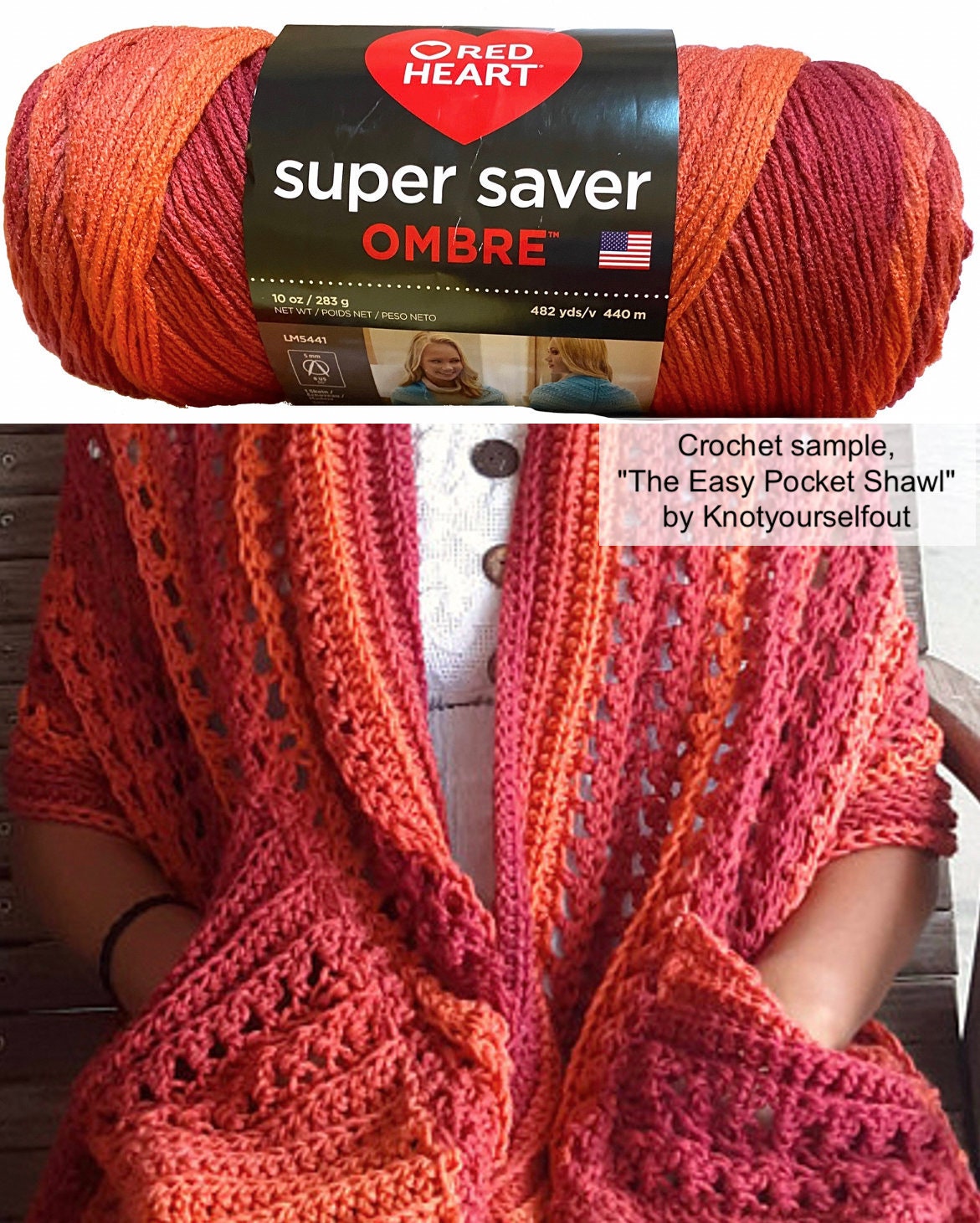 Hot Sauce Yarn New Color Red Heart Super Saver Ombre Yarn, Variegated,  Gradient, Color Blend, Acrylic Worsted 4 Weight, Low & Fast Ship 