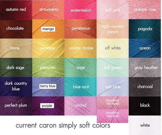 Save W/combined Shipping Caron Simply Soft Yarn 6oz/315 Yd heather  5oz/250yd Worsted Acrylic 4, Baby Soft Low & Fast Ship 