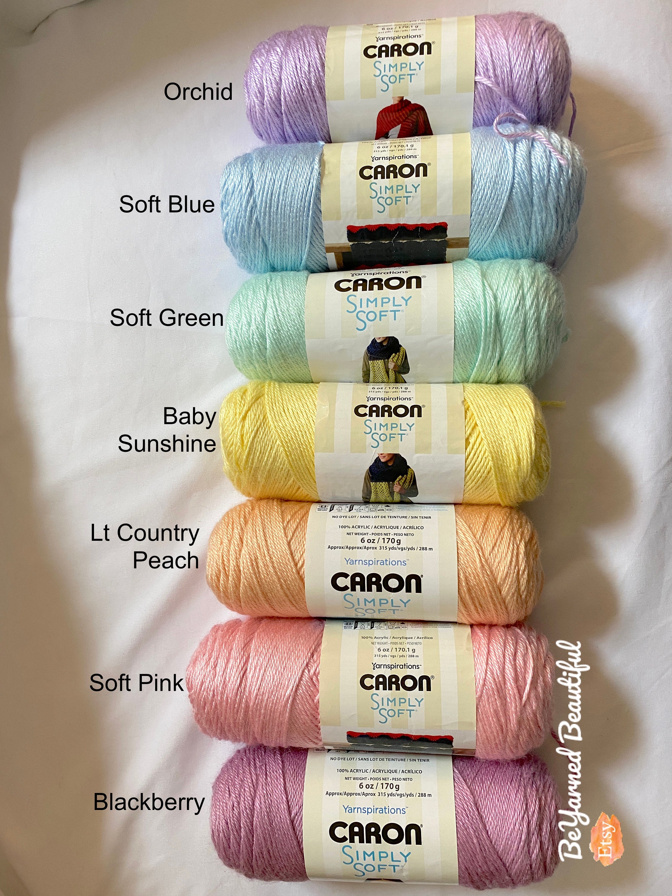 CARON SIMPLY SOFT Yarn 9723 Raspberry 6oz Yarn Crafts Needlecrafts & Yarn