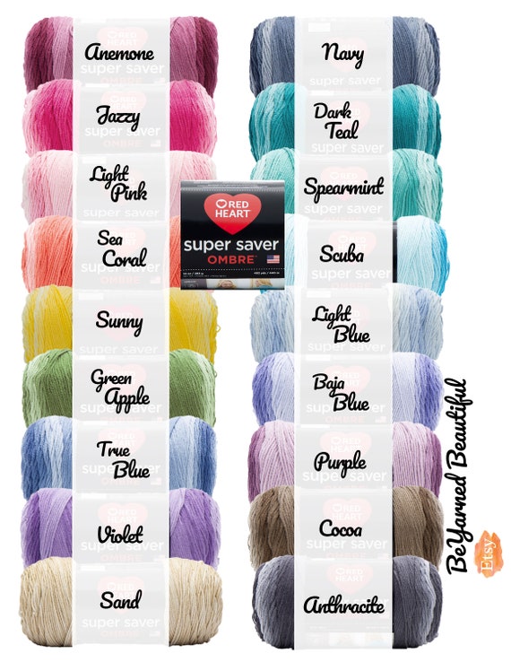 Red Heart Super Saver Ombre Yarn-Hickory, Multipack Of 2 