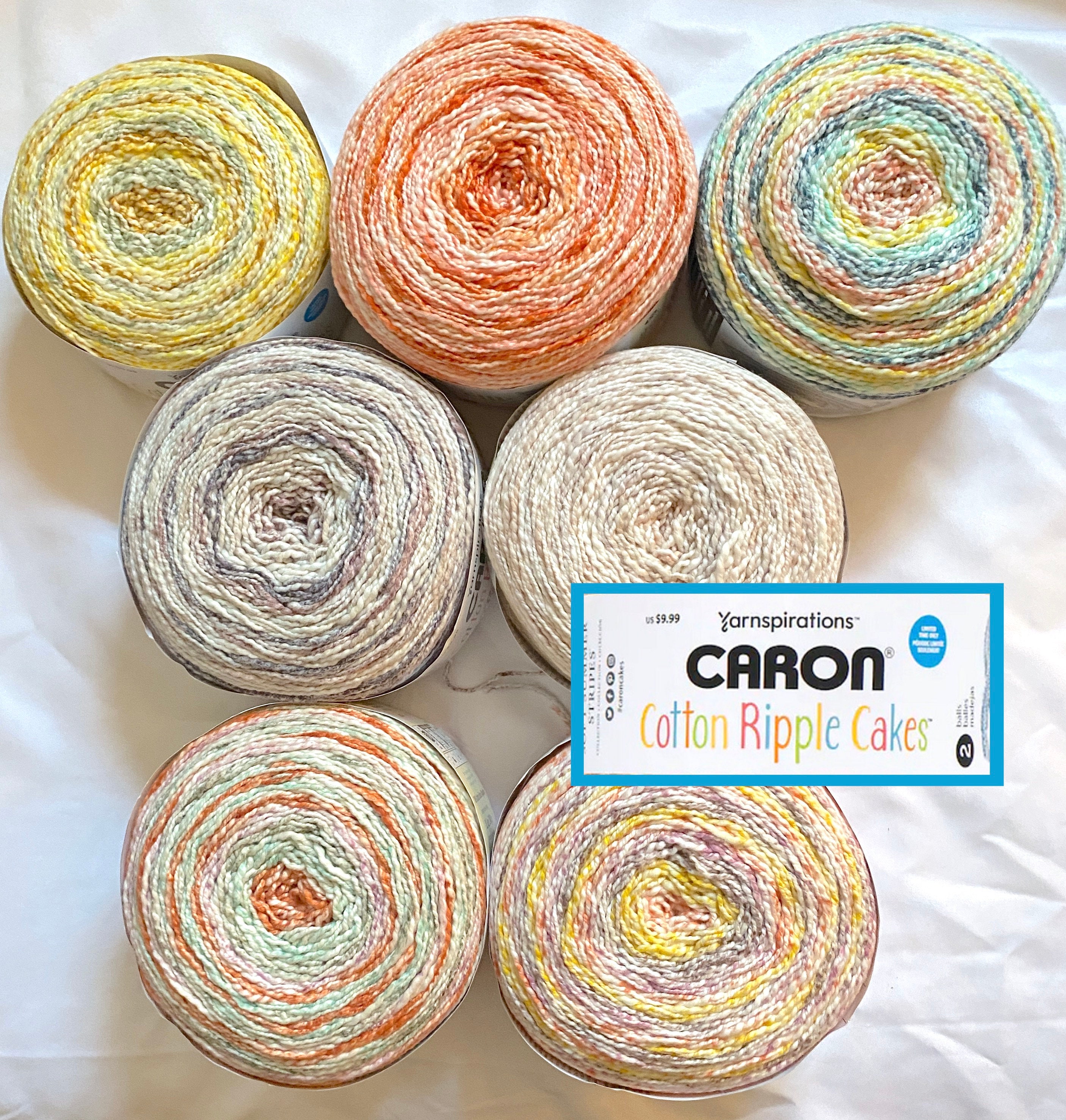 Yarn Review of Caron Cotton Ripple Cakes - Krissys Over The