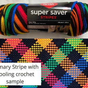 YARN REVIEW: Red Heart Super Saver Stripes