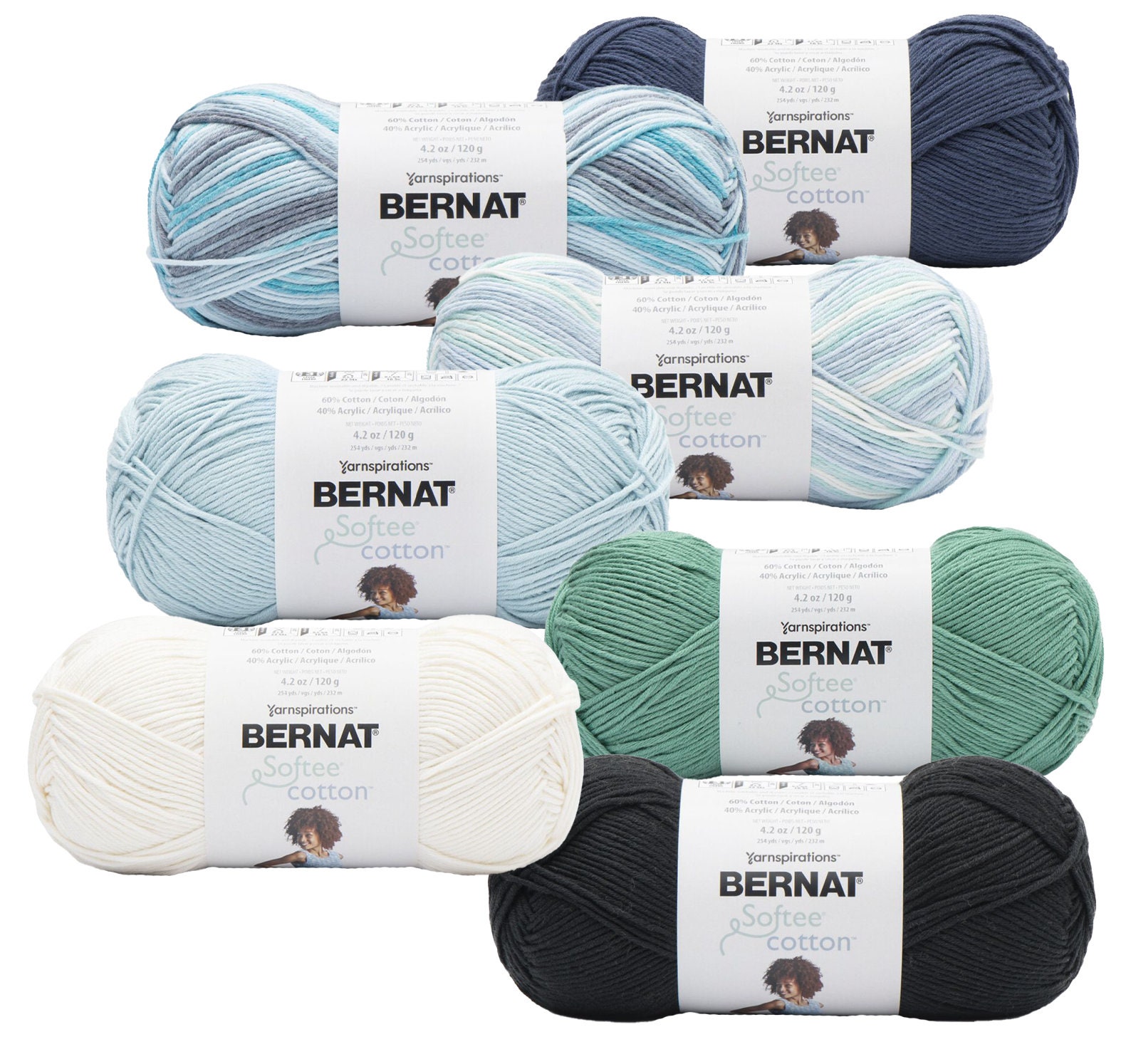 Bernat Softee Cotton Yarn Seaside Blue