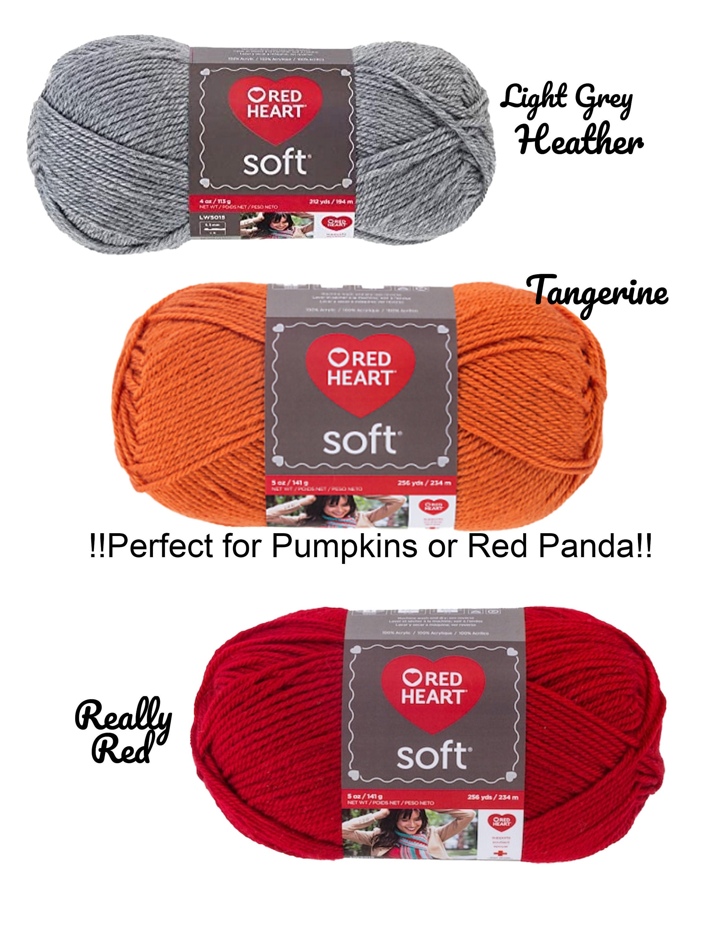 4 Medium Red Heart Yarn 