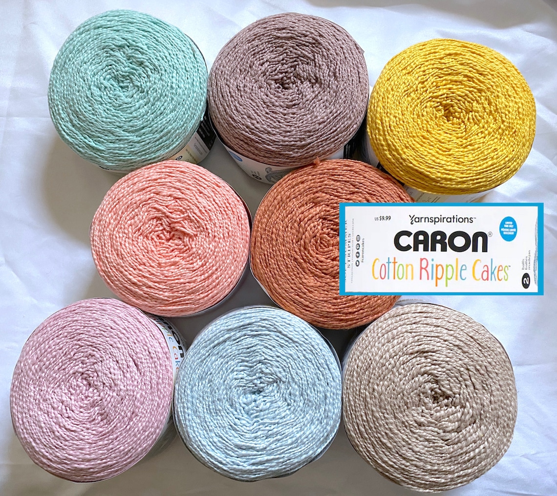 Caron Cotton Ripple Cakes yarn solid colors DK 3 100 Etsy