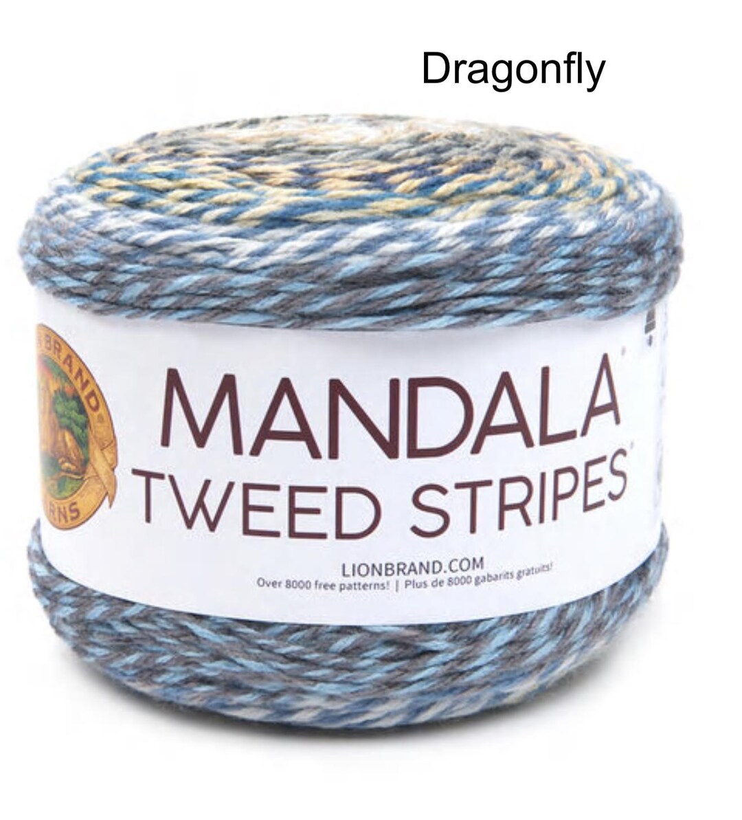 Dragonfly Colorway, Lion Brand Mandala Tweed Stripes Yarn, Worsted ...