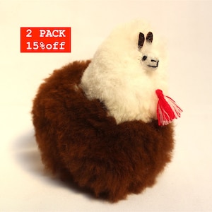 2 PACK SALE 25% OFF* 100 Percent Alpaca Fur Alpaca Plush Very Soft and Cute Bolivian Peruvian Alpaca stuffed animal