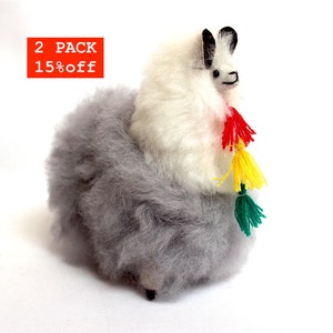 2 PACK SALE 25% OFF* 100 Percent Alpaca Fur Alpaca Plush Very Soft and Cute Bolivian Peruvian Alpaca stuffed animal