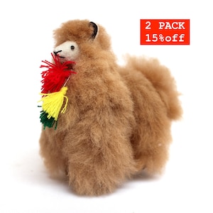 2 PACK SALE 25% OFF* 100 Percent Alpaca Fur Alpaca Plush Very Soft and Cute Bolivian Peruvian Alpaca stuffed animal