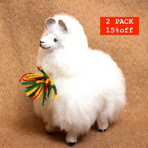 2 PACK SALE 25% OFF* 100 Percent Alpaca Fur Alpaca Plush Very Soft and Cute Bolivian Peruvian Alpaca stuffed animal