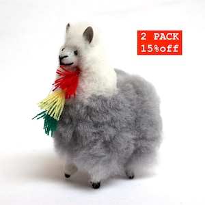 2 PACK SALE 25% OFF* 100 Percent Alpaca Fur Alpaca Plush Very Soft and Cute Bolivian Peruvian Alpaca stuffed animal