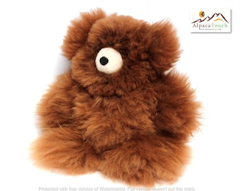 SALE 20% OFF* 100 Percent Baby Alpaca Fur Teddy Bear Plush Very Soft and Cute Bolivian Peruvian Alpaca cozy stuffed animal