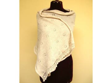 Promoção de julho: 25% de desconto* Xale de pura alpaca (100% fio de alpaca), manta, cachecol, capa, poncho, xale para primavera, outono e inverno, leve e quente.