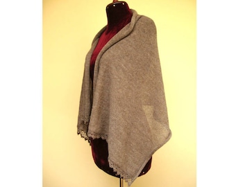 REBAJAS DE JULIO 25% DE DESCUENTO* Chal de pura alpaca (hilo 100% alpaca) tipo manta, bufanda, capa, poncho, chal para primavera, otoño e invierno, ligero y cálido.
