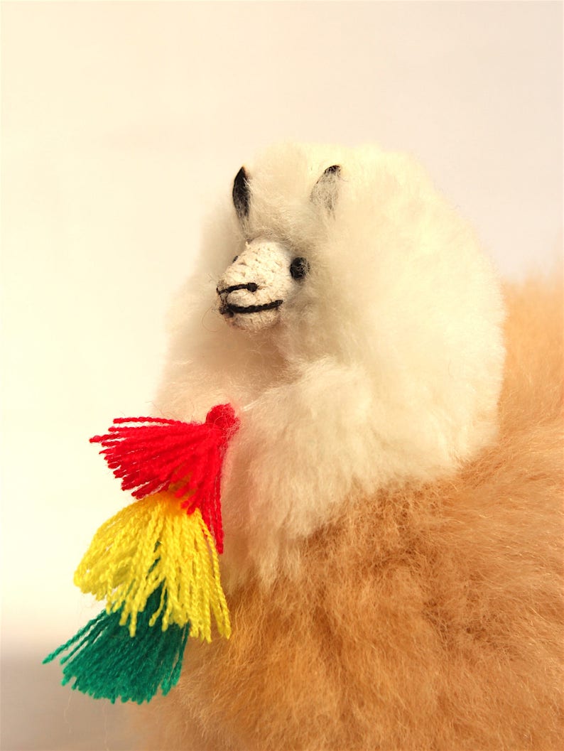 SALE 25% OFF 100 Percent Alpaca Fur Alpaca Plush Very Soft and Cute Bolivian Peruvian Alpaca stuffed animal image 5