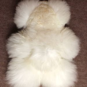 SALE 25% OFF 100 Percent Baby Alpaca Fur Teddy Bear Plush Very Soft and Cute Bolivian Peruvian Alpaca cozy stuffed animal image 3