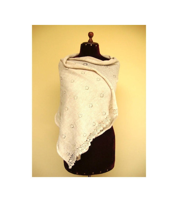 Jun. SALE 25% OFF* Pure Alpaca Shawl (100 Percent Alpaca Yarn)  blanket scarf, cape poncho, spring fall winter wrap, Light and Warm