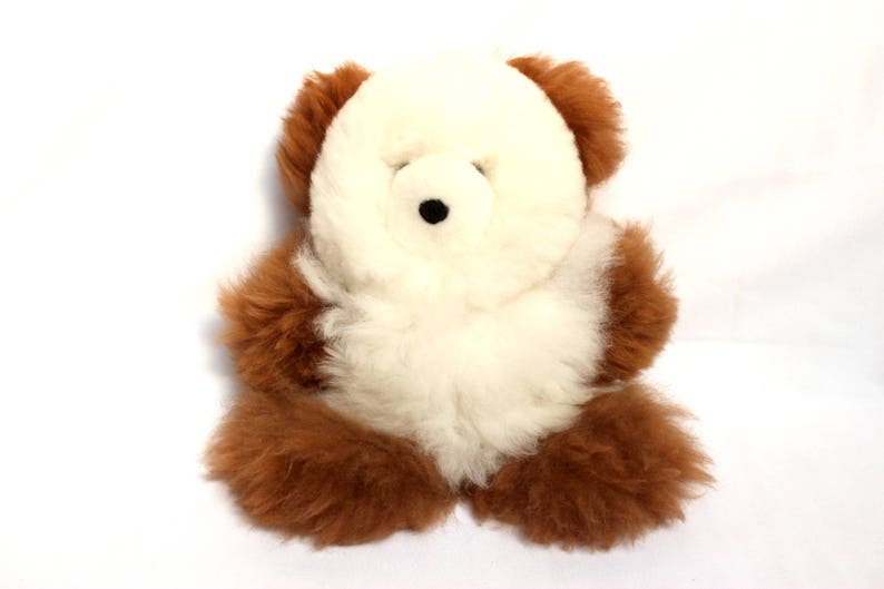 SALE 25% OFF 100 Percent Baby Alpaca Fur Teddy Bear Plush Very Soft and Cute Bolivian Peruvian Alpaca cozy stuffed animal image 7